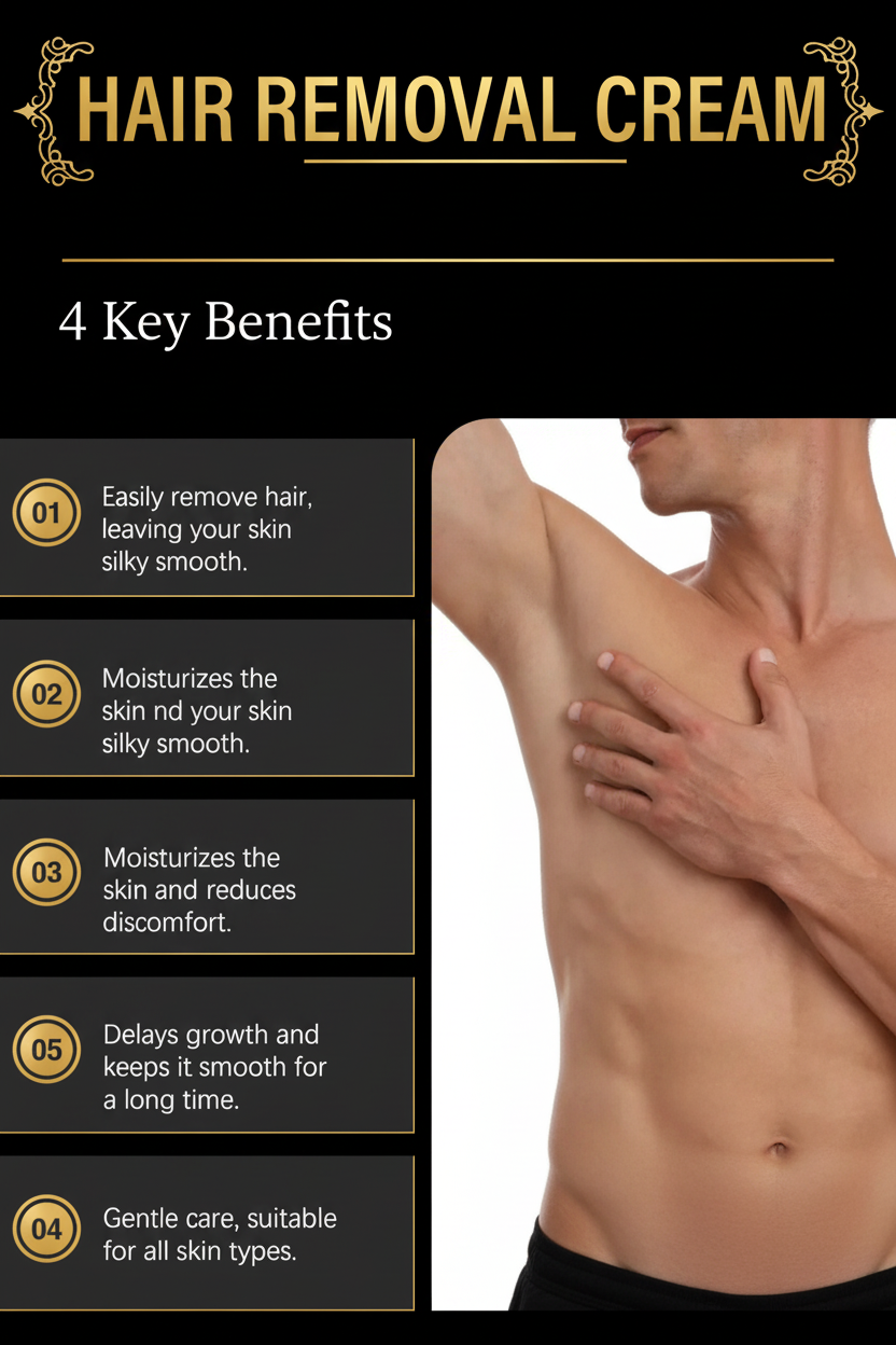 MAXAURA Benefits Infographic - Hair Removal Cream