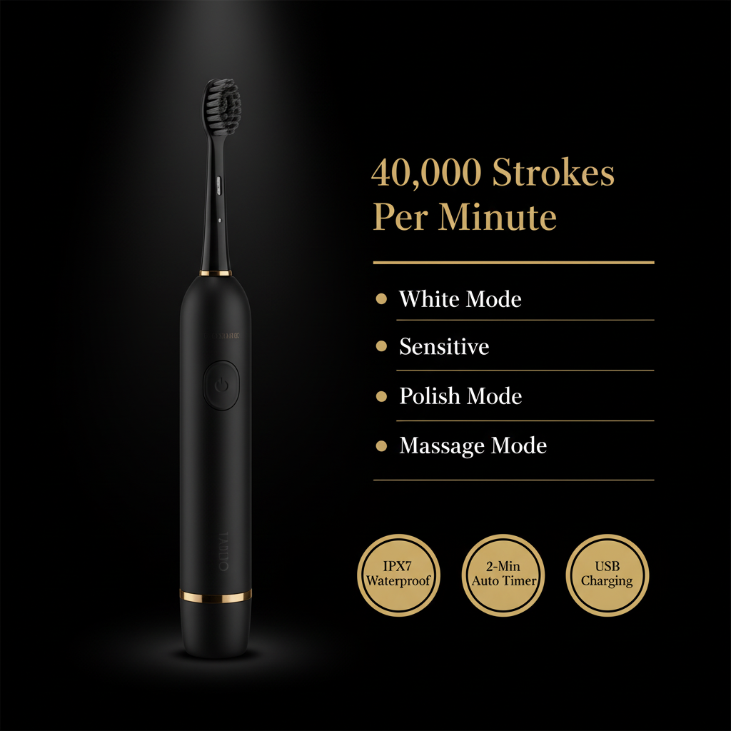 MAXAURA Features Infographic - Electric Toothbrush