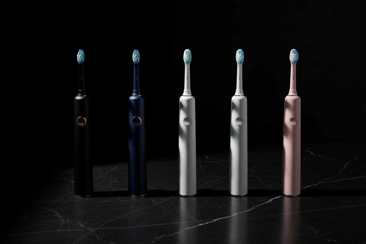 MAXAURA Hero Shot - 4 Distinct Toothbrush Colors Fixed