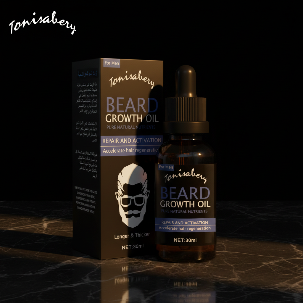 MAXAURA Hero Shot - Beard Growth Oil Black Marble