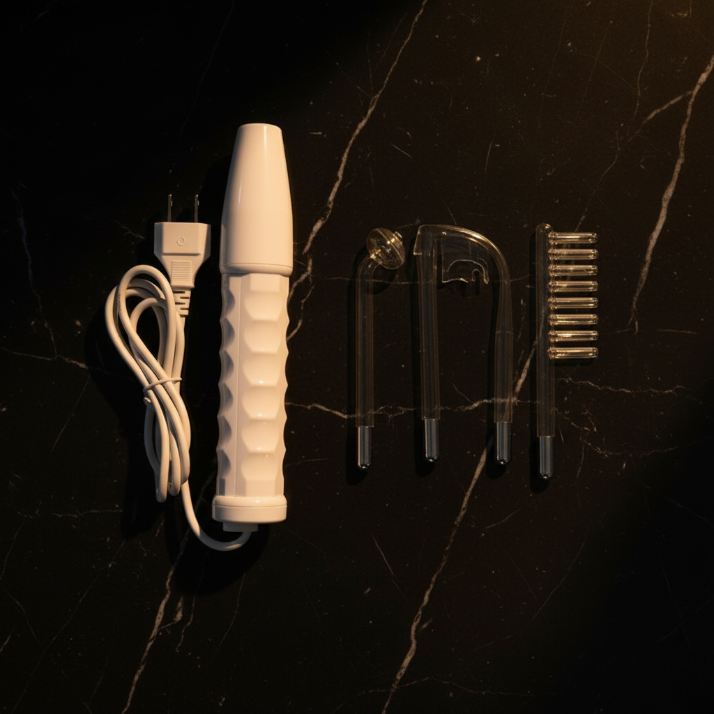 MAXAURA Hero Shot - High Frequency Wand Black Marble Real Colors