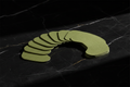 MAXAURA Hero Shot - Olive Green Crescent Patches No Packaging Black Marble