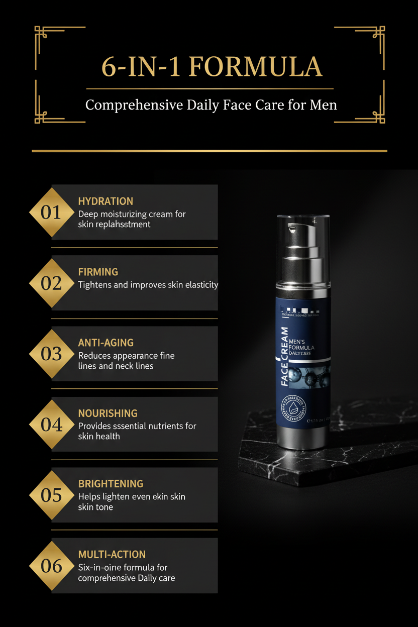 MAXAURA Infographic - 6-in-1 Face Cream Benefits