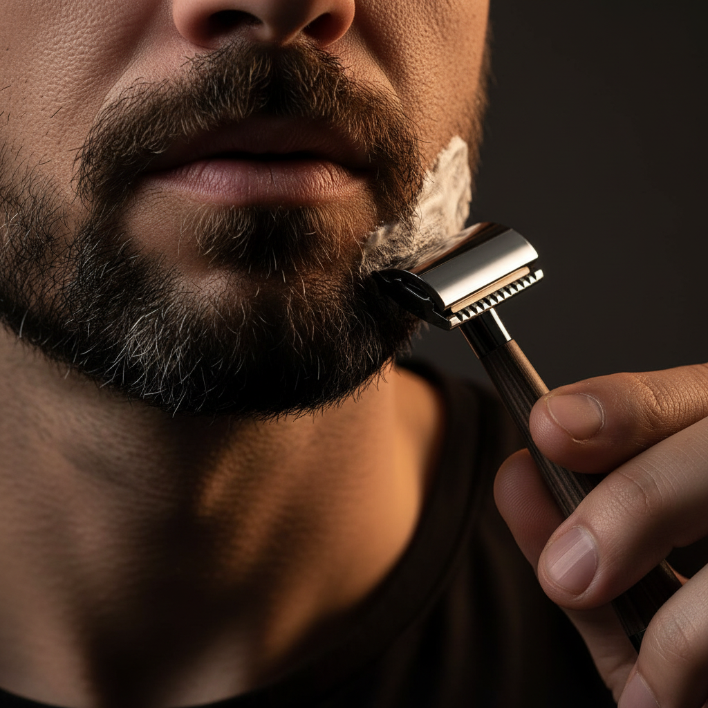 MAXAURA Lifestyle - Safety Razor Masculine Jaw Shaving No Face