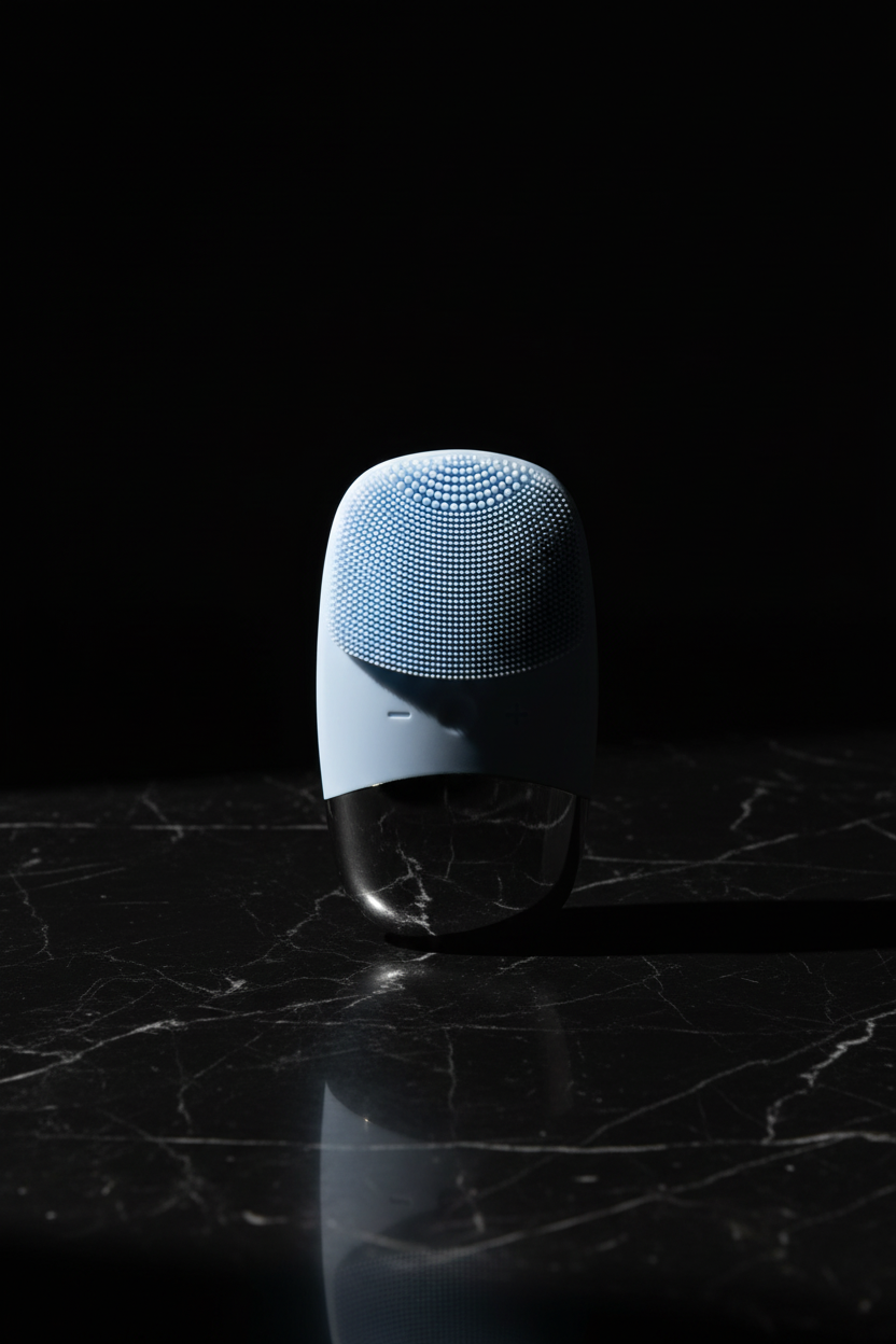 MAXAURA Solo - Blue Facial Cleansing Brush Black Marble